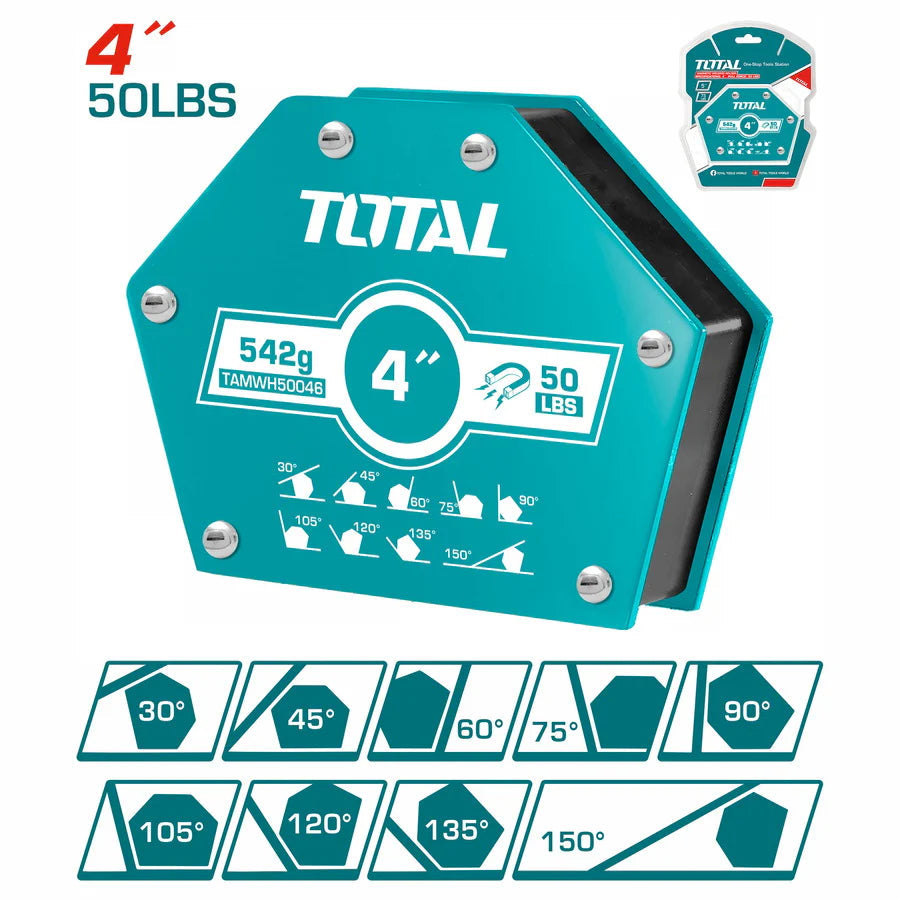 TOTAL TAMWH50046 50Lbs Magnetic Welding Holder - 4 Inch Total